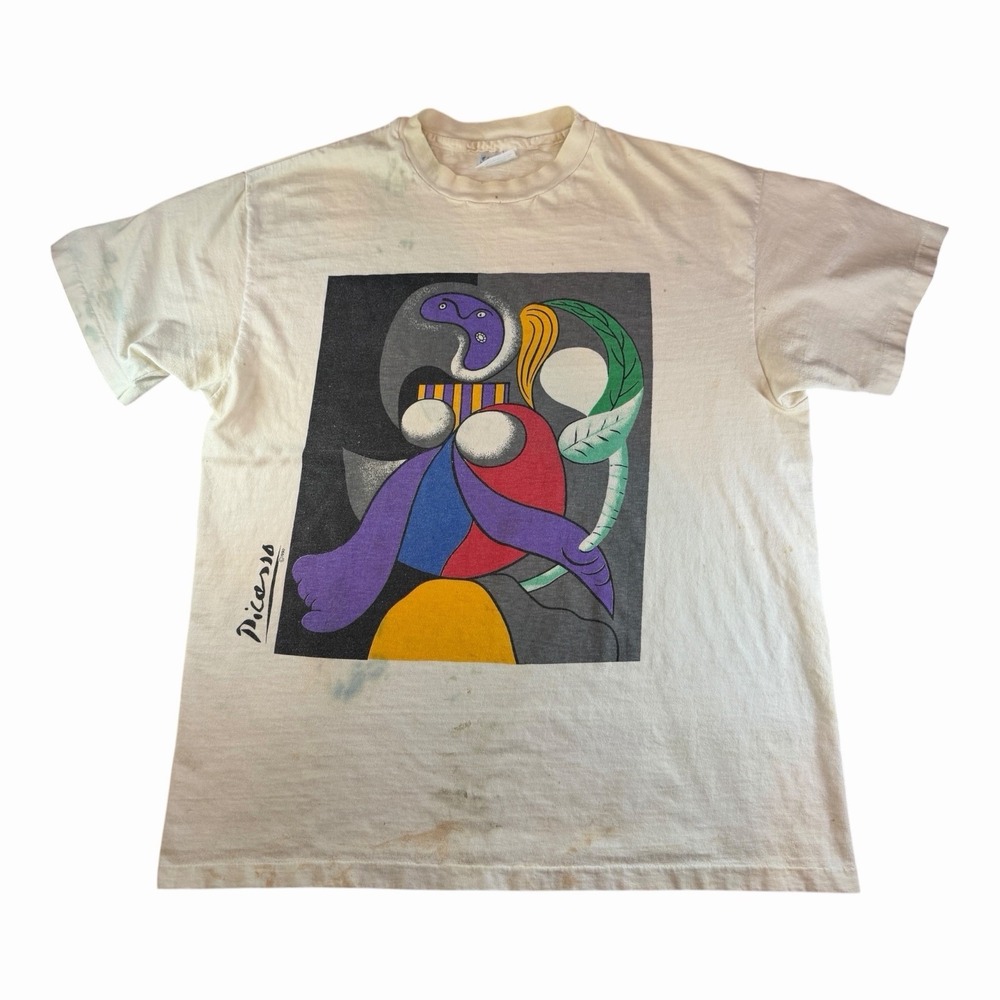 Vintage 1990 Picasso Art T-Shirt Single Stitch 21.5x27